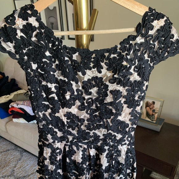 Anthropologie Formal Black and Nude dress - Picture 3 of 4